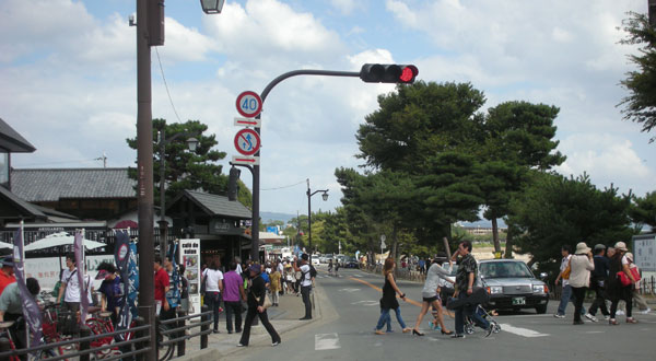 2013年9月の桂川と渡月橋